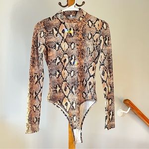 Snake print body suit